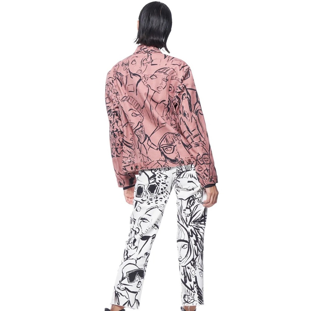 The Kit Olivia Jean Jacket. EUC. Size L. Dusty rose color. - Picture 4 of 5